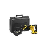 STANLEY FATMAX V20 Cordless Reciprocating Saw, Includes 2.0Ah Li-Ion Battery, 2A Charger and Kit Box, 18V,SFMCS300D1K-GB