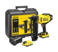 Stanley Fatmax V20 SFMCN616 18v Cordless 16G Second Fix Nail Gun 2 x 2ah Li-ion