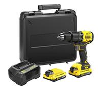 Stanley FATMAX V20 Cordless Impact Drill 18 V Li-Ion 60 Nm Brushless Motor 32,300 cp/min with 1 Case 2 x 2 Ah Batteries 1 Charger SFMCD715D2K-QW
