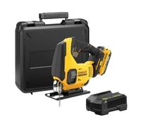 STANLEY FATMAX V20 Cordless Jigsaw, Includes 2Ah Battery, 2A Charger and Kit Box, 18V, SFMCS600D1K-GB