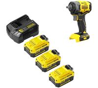 Stanley Fatmax V20 SFMCF910 18v Cordless Brushless 3/8" Impact Wrench 3 x 4ah Li-ion Charger No Case