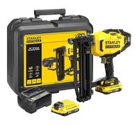 Stanley Fatmax 18V V20 Li-Ion 64mm Second Fix Cordless 16 Gauge Straight Nail Gun (2 X 2Ah) - Sfmcn616D2K-Gb