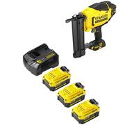 Stanley Fatmax V20 SFMCN618 18v Cordless 18G Second Fix Nail Gun 3 x 4ah Li-ion Charger No Case