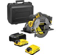Stanley Fatmax V20 SFMCS500 18v Cordless Circular Saw 165mm 2 x 2ah Li-ion Battery Charger Case