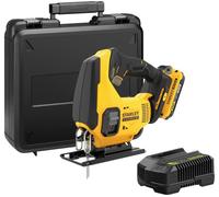STANLEY FATMAX V20 Cordless Jigsaw, Includes 2Ah Battery, 2A Charger and Kit Box, 18V, SFMCS600D1K-GB
