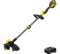 STANLEY FATMAX V20 Cordless String Trimmer, Brushless Technology, 33cm Cutting Width,QUICKWIND Spool System with 2mm Dual line, Variable Speed, Includes 1x 4.0Ah Lithium-Ion Battery and Charger