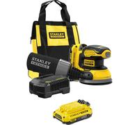 Stanley Fatmax V20 SFMCW220 18v Cordless Random Orbit Disc Sander 125mm 2 x 2ah Li-ion Battery Charger Bag