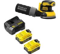 Stanley Fatmax V20 SFMCW220 18v Cordless Random Orbit Disc Sander 125mm 2 x 4ah Li-ion Battery Charger No Case