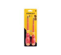 Stanley Fatmax Vde Insulated Screwdriver Pozi Pz2 Slotted 4mm Sta060030 0-60-030
