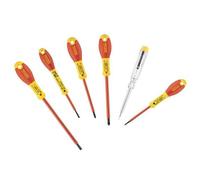 STANLEY FATMAX VDE 6 Piece Insulated Screwdriver Set, Parallel/Pozi