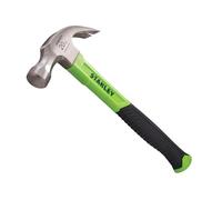 Stanley Fibreglass Hi-Vis Claw Hammer 567g (20oz), high-Carbon Steel Head Improves Durability and Strength.