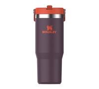 STANLEY Flip Straw Tumbler 1.0 Water Bottle with Straw 0.89L - Keeps Cold for 12+ Hours - Easy to Carry - Dishwasher Safe - Stainless Steel Thermal Flask - BPA-Free Travel Mug - Plum