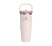 STANLEY Flip Straw Tumbler 1.0 Water Bottle with Straw 0.89L - Keeps Cold for 12+ Hours - Easy to Carry - Dishwasher Safe - Stainless Steel Thermal Flask - BPA-Free Travel Mug - Rose Quartz