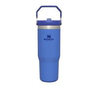 STANLEY Flip Straw Tumbler 1.0 Water Bottle With Straw 0.89L - Keeps Cold For 12+ Hours - Easy To Carry - Dishwasher Safe - Stainless Steel Thermal Flask - BPA-Free Travel Mug - Iris