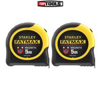 Stanley FMHT0-33864 FatMax Magnetic Tip Tape 5m Metric only STA033864 Pack of 2