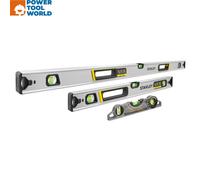 STANLEY FATMAX Xtreme Three Level Pack, Includes 60cm Box Beam Level, 120cm Box Beam Level, and Magnetic Torpedo Level, FMHT43681-1