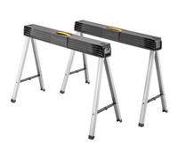 STANLEY FATMAX Folding Metal Sawhorse (Pair) - Portable and Durable Workbench Solution with Metal Legs, 900kg Load Capacity, FMST1-75672