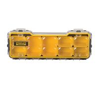 Stanley FatMax 1/3 Shallow Professional Organiser FMST1-75781 | 8 Removable Compartments, Waterproof Seal, Transparent Lid