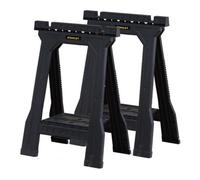 Stanley Folding Junior Work Bench Saw Horse Twin Pack, With Tray For Tools And Small Parts, Stst 1-70355