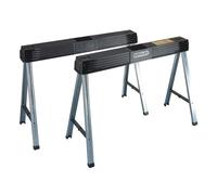 Stanley Folding Metal Leg Sawhorses (twin Pack) Stanley Multicolor