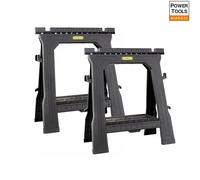 Stanley STST1-70713 NonSlip Folding Saw Horse Trestles Stands Twin Kit STA170713