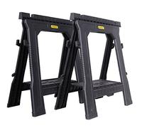 STANLEY Folding Workbench Sawhorse, Twin Pack, Ultra Cvompact, Folds Flat, Up to 450kg Max Load Capacity, STST1-70713