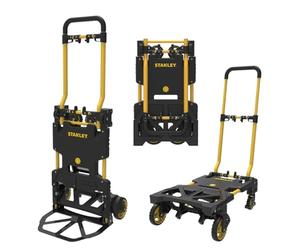 Stanley FT585 Yellow and Black 2-in-1 Folding Hand Truck, Max Load 137kg