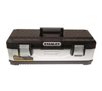 Stanley Galvanised Metal Toolbox in Silver Stanley Silver