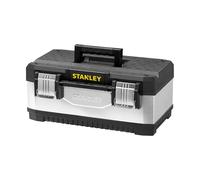 STANLEY Galvanised Toolbox with Heavy Duty Metal Hinge, Portable Tote Tray for Tools and Small Parts, 20 inch, 1-95-618