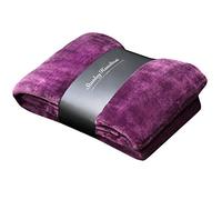 Stanley Hamilton Velvety Plush Faux Fur Fleece Throw Blankets Super Soft Fluffy Warm Solid Throws for Sofas, Beds, Travelling, Camping and Children (Single, Double) (Purple, Single 140x180cm)