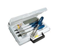 Stanley Hand Tools 5002 Bevel Edge Chisel & Oilstone Set, 6 Piece Multi Colour (One Size)