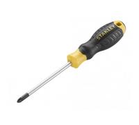 Stanley Hand Tools Cushion Grip Screwdriver, Pozidriv Tip Multi Colour (Pz2 X 100mm)