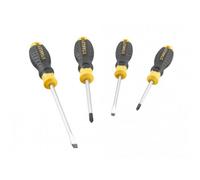 Stanley Hand Tools Cushion Grip Screwdriver Set, 4 Piece Multi Colour (One Size)