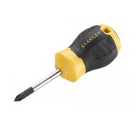 Stanley Hand Tools Cushion Grip Stubby Screwdriver, Phillips Tip Multi Colour (Ph1 X 45mm)