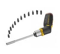Stanley Hand Tools Fatmax Pistol Grip Ratchet 12 Bits Multi Colour (One Size)
