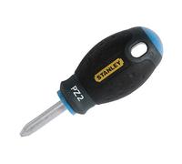 Stanley Hand Tools Fatmax Stubby Screwdriver, Pozidriv Multi Colour (Pz2 X 30mm Stubby)