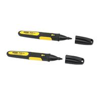 Stanley Hand Tools Fine Tip Marker Black (Pack 2) Black (One Size)