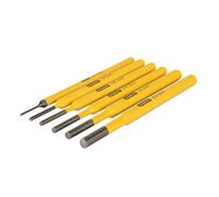 Stanley Hand Tools Parallel Pin Punch Set, 6 Piece Multi Colour (One Size)