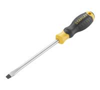 Stanley Cushion Grip™ Screwdriver Flared Tip 8 x 150mm, Made from high-Strength, Chrome Vanadium Steel with Strong Magnetic Black Oxide tip