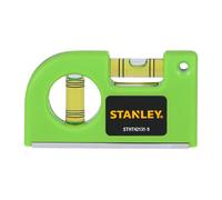 Stanley Magnetic Hi-Vis Pocket Level, Fitted with 2 Easy to Read vials and a Rare Magnet Base.