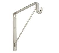 Stanley Hardware S822-093 108BC Heavy Duty Shel and Rod Bracket in Satin Nickel Finish
