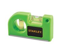 Stanley Hi Viz Green Pocket Magnetic Spirit Level 85mm 2 Vial Level STA042130
