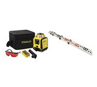 STANLEY Horizontal Self-Leveling Rotary Laser & INT177162 5 Section 5m Grade Rod Aluminium (UK)