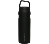 Stanley 1913 Water Bottle IceFlow Cap & Carry+ 24 oz - Insulated Stainless Steel, Leakproof, Black