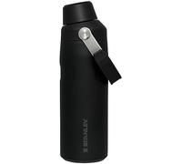 Stanley IceFlow™ Fast Flow Bottle 16oz Black | Angled Spout Lid | Lightweight and Leakproof for Travel and Sports | Easy Carry Handle | Insulated Stainless Steel | BPA-Free