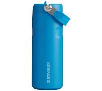 Stanley IceFlow Flip Straw 2.0 Water Bottle 16 oz | Built-In Straw for Travel and Sports | Lightweight and Leak Resistant | Insulated Stainless Steel | BPA-Free | Azure