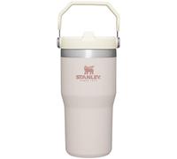 STANLEY IceFlow Stainless Steel Tumbler with Straw - Vacuum Insulated Water Bottle for Home, Office or Car Reusable Cup Leak Resistant Flip Cold 12 Hours Iced 2 Days (Rose Quartz)
