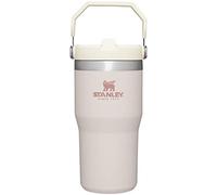 STANLEY IceFlow Stainless Steel Tumbler with Straw - Vacuum Insulated Water Bottle for Home, Office or Car Reusable Cup Leak Resistant Flip Cold 12 Hours Iced 2 Days (Rose Quartz)