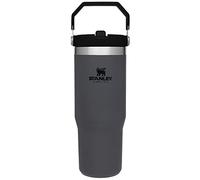 Stanley IceFlow Stainless Steel Tumbler with Straw, Vacuum Insulated Water Bottle for Home, Office or Car, Reusable Cup with Straw Leakproof Flip (Charcoal)