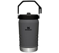 Stanley IceFlow Stainless Steel Water Jug with Straw, Vacuum Insulated Water Bottle for Home and Office, Reusable Tumbler with Straw Leak Resistant Flip, Charcoal, 40OZ